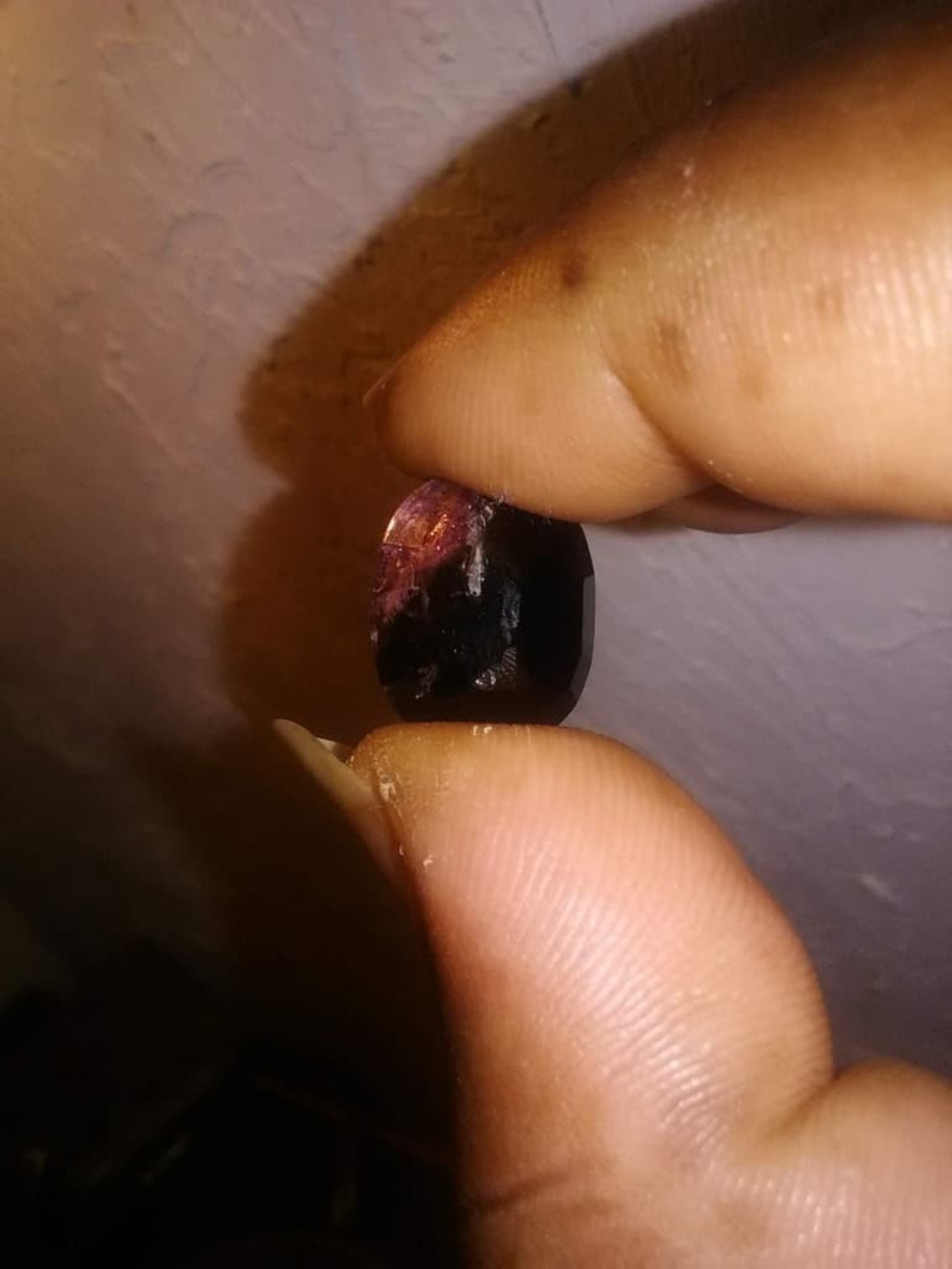 Natural Oval BIG 13.26ct Dark Green & Pink Tourmaline